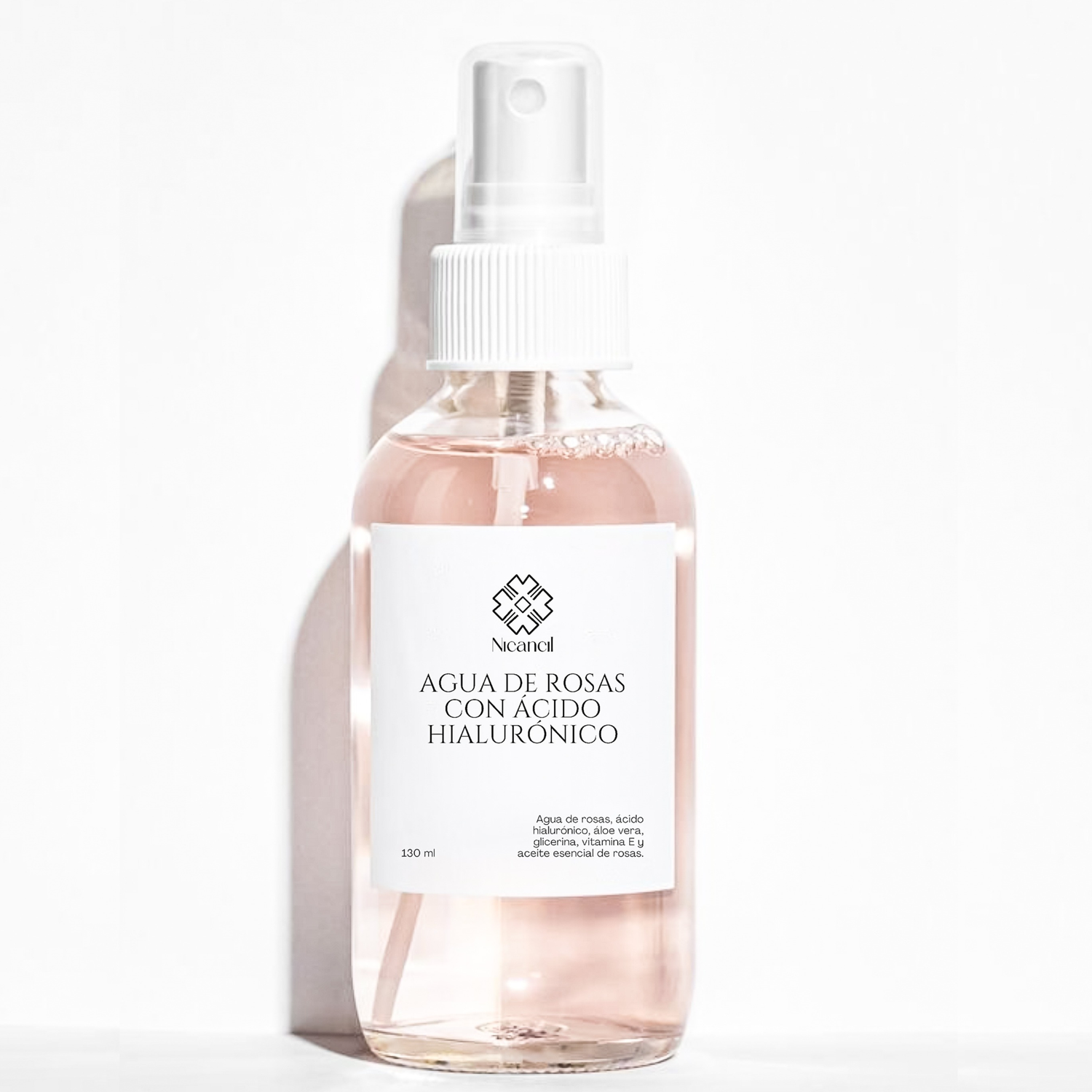 Agua de rosas con ácido hialuronico 130 ml