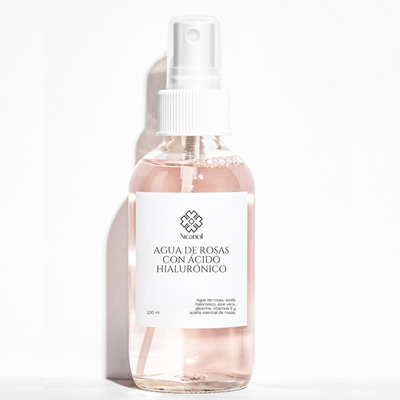 Agua de rosas con ácido hialuronico 130 ml