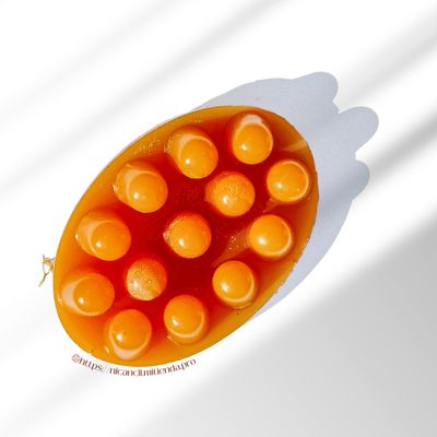 Jabón masajeador de naranja con luffa 150g