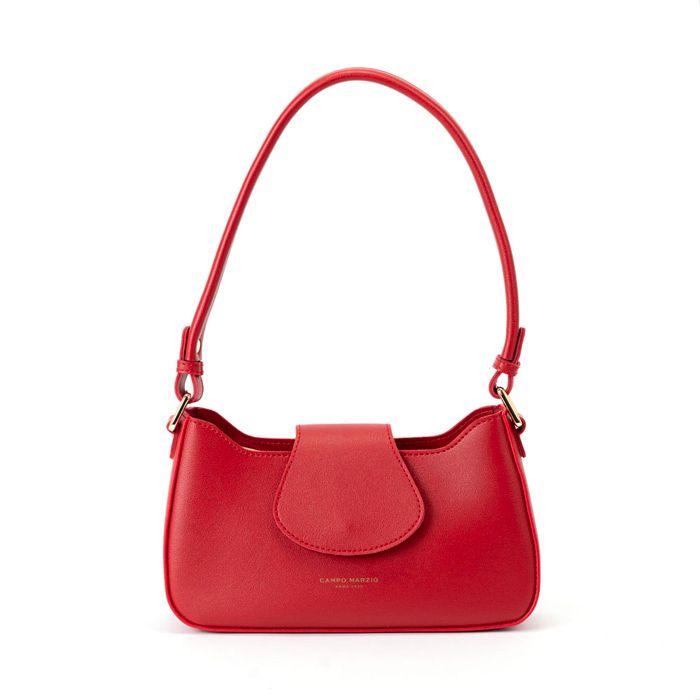 HARPER BAGUETTE BAG, COLOUR: CHERRY RED
