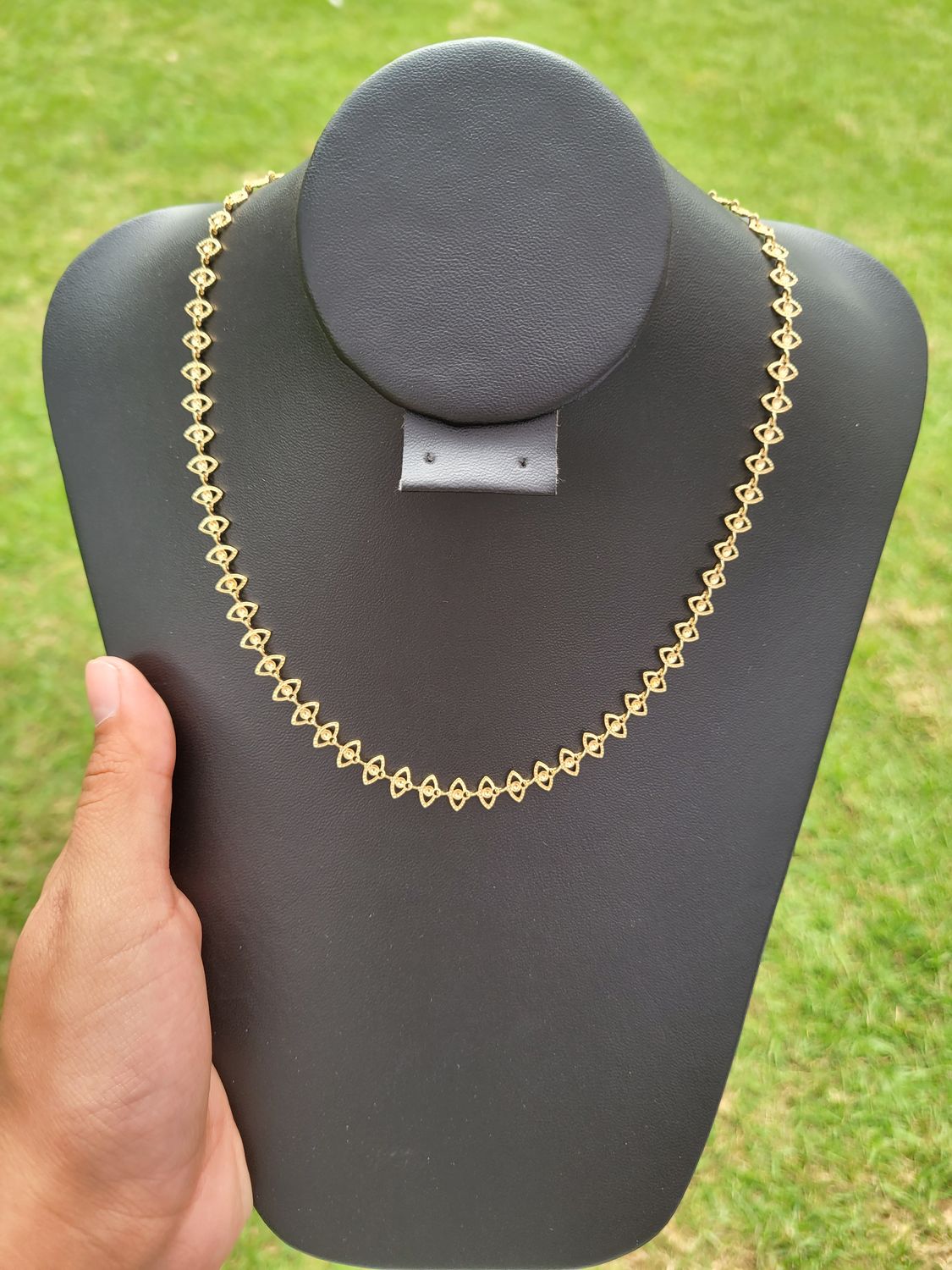 Collar ojo turco dorado