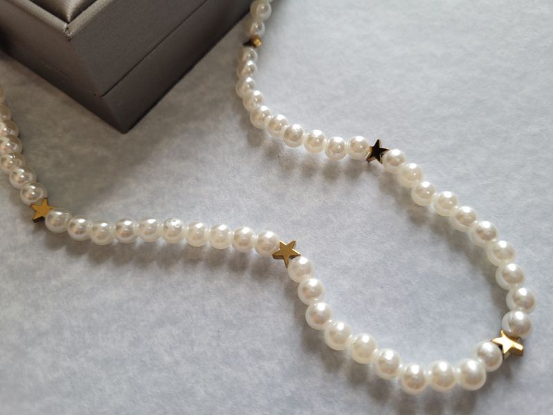 Collar perlas/estrellas
