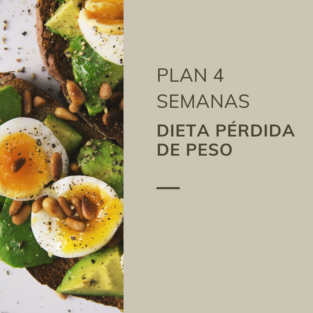 Plan perdida de peso personalizado (Plan 4 semanas)