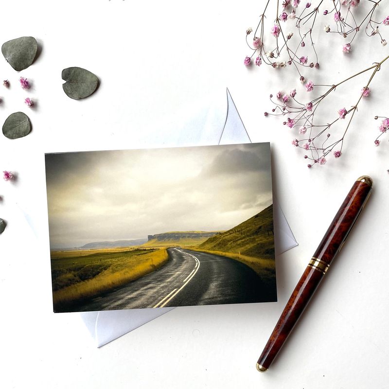 Foto Grußkarte Island Straße - Klappkarte mit Umschlag - Format C6