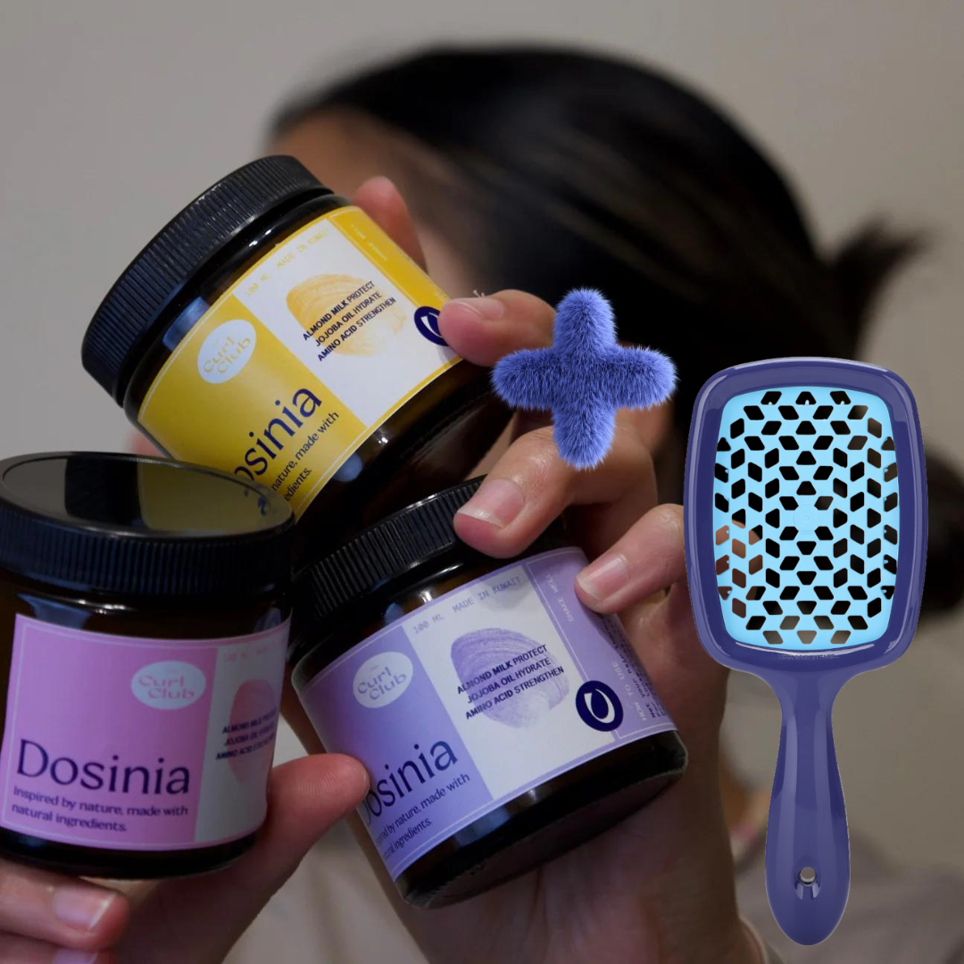 Dosinia Hair Mask + Superbrush (Electric Blue)