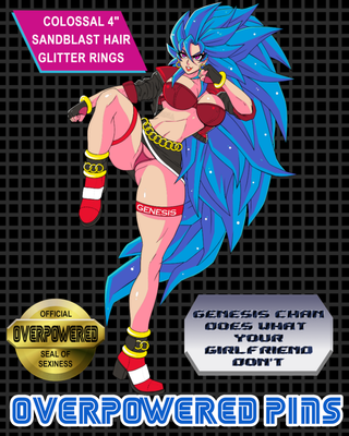 Genesis / SSJ3 Hottie Chan, Hard Enamel Pin