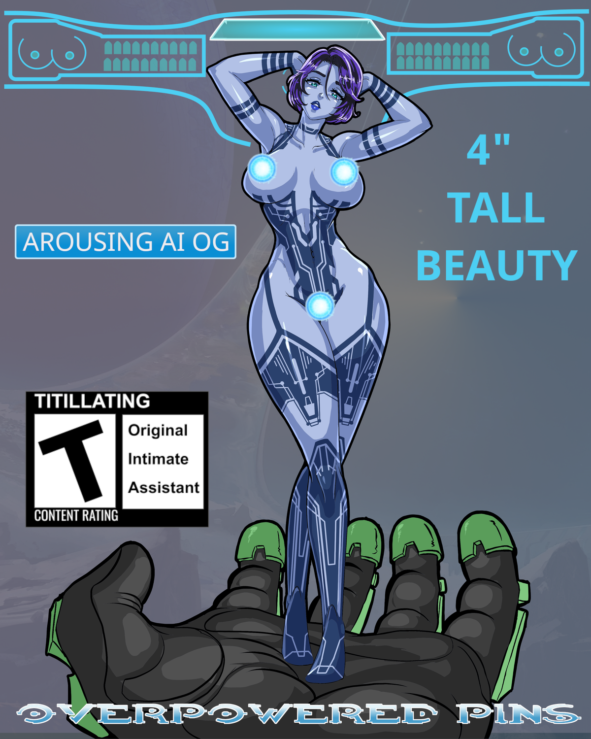 Arousing AI , Hard Enamel Pin