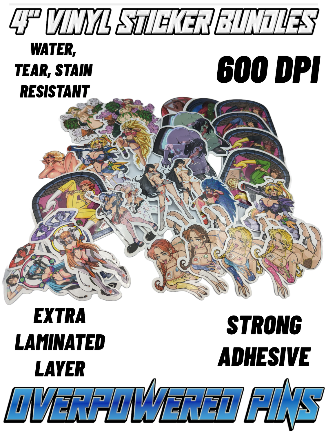 Customized Sealed Vinyl 4&quot; Sticker Bundle Sets