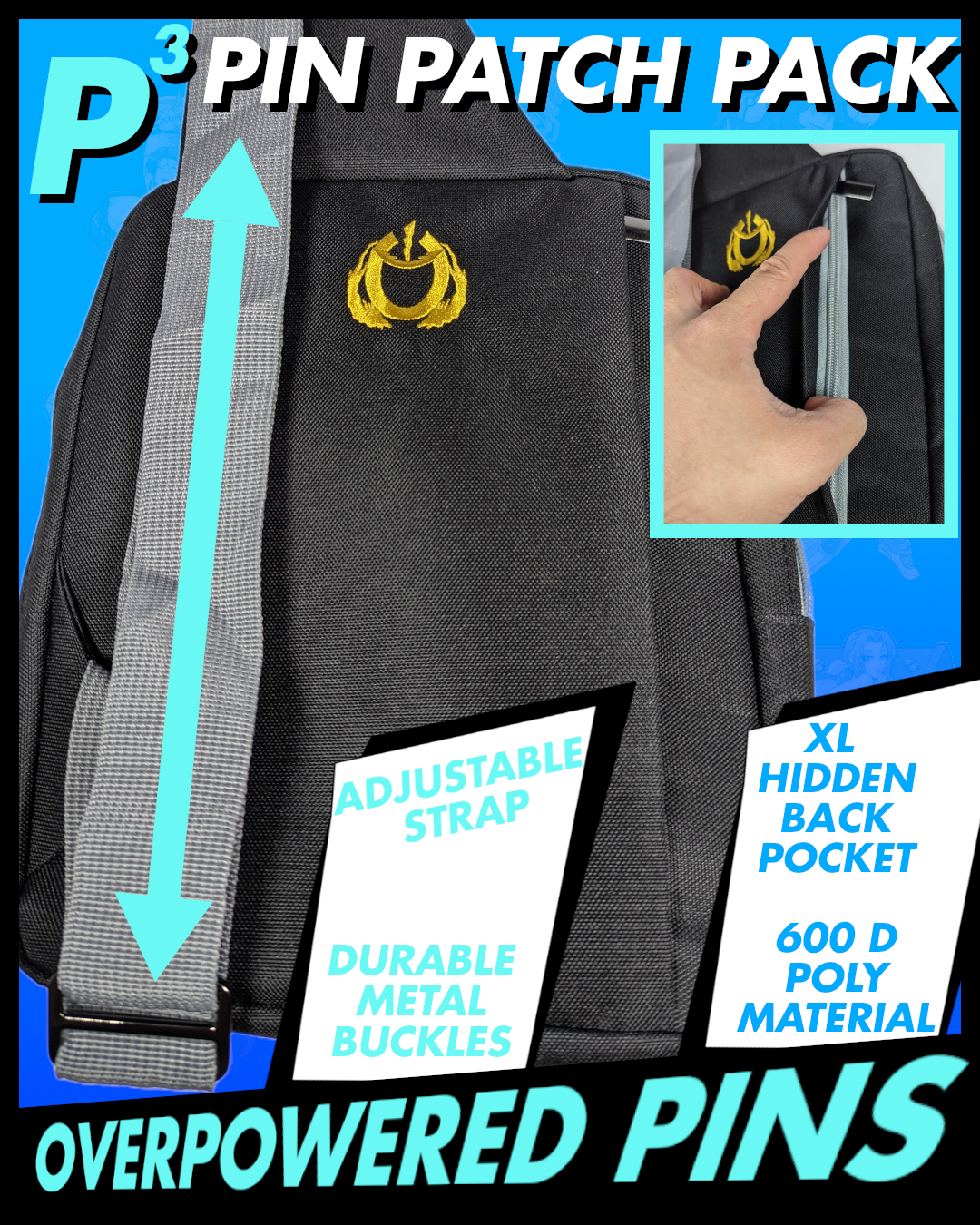 P3 Pin Patch Pack Ita Sling Bag