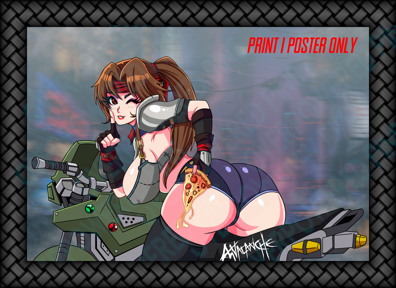 Bombshell Biker (Print/Poster)  13&quot; x 19&quot;