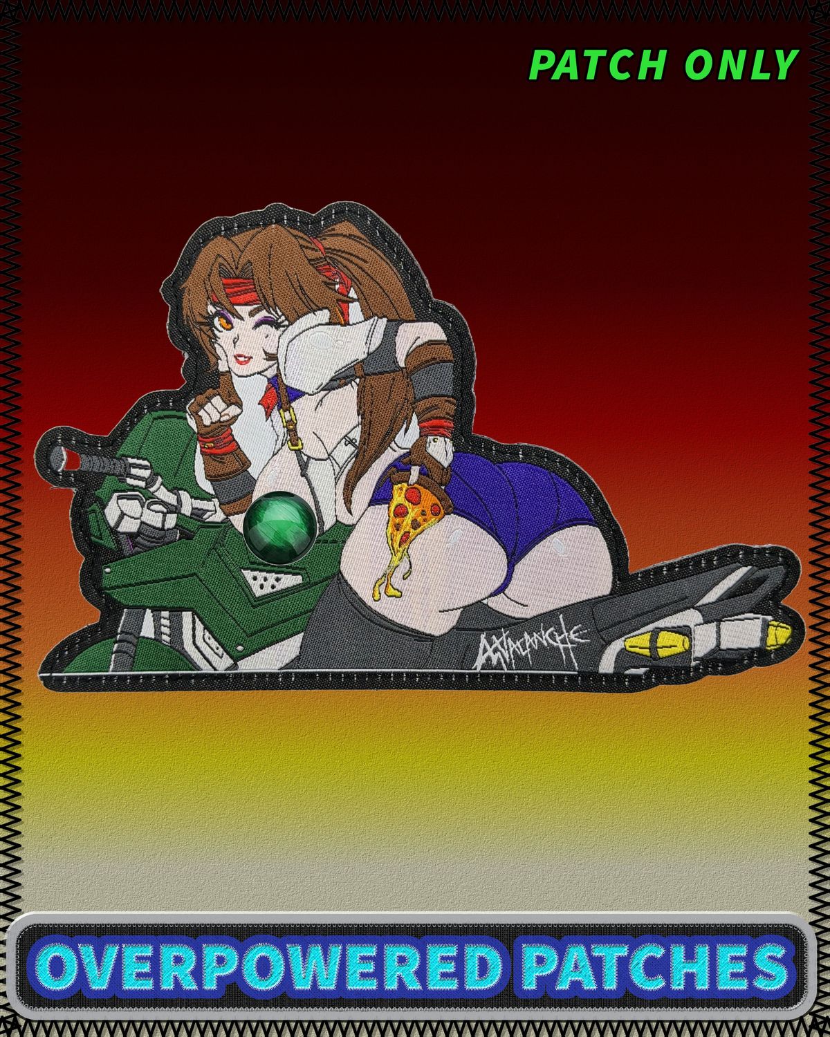Bombshell Biker, Morale Ranger Woven  Patch