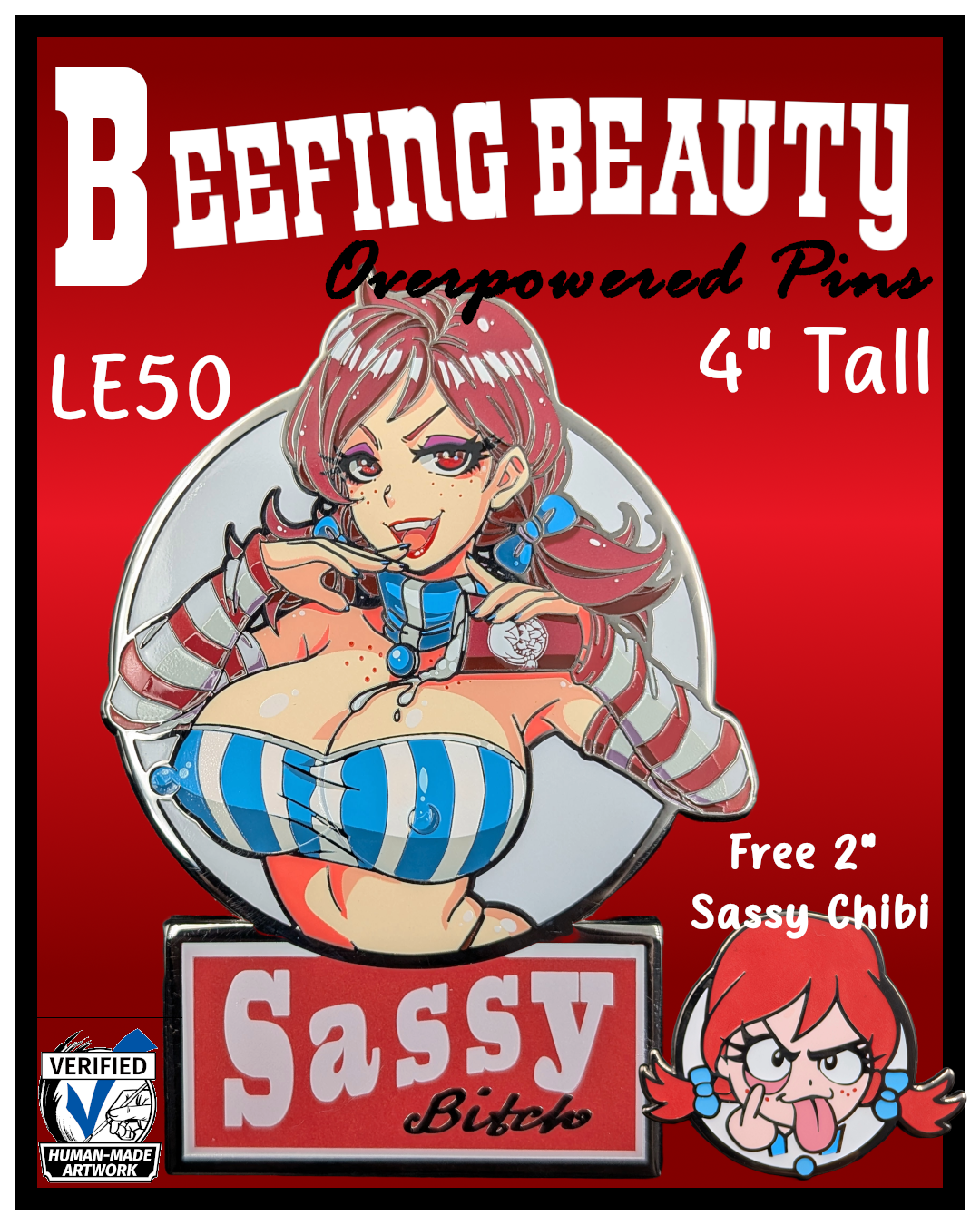 Beefing Beauty Hard Enamel Pin