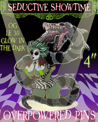 Seductive Showtime Lewd Parody Hard Enamel Pin