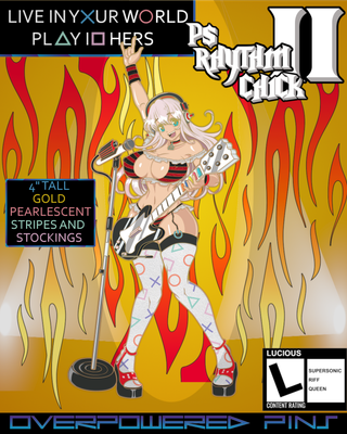 PS2 Rock/Rhythm Chick, Hard Enamel Pin