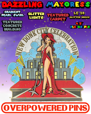 Scarlett Mayoress Cubic Zirconia Enamel Pin