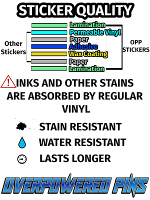 Customized Sealed Vinyl 4" Sticker Bundle Sets