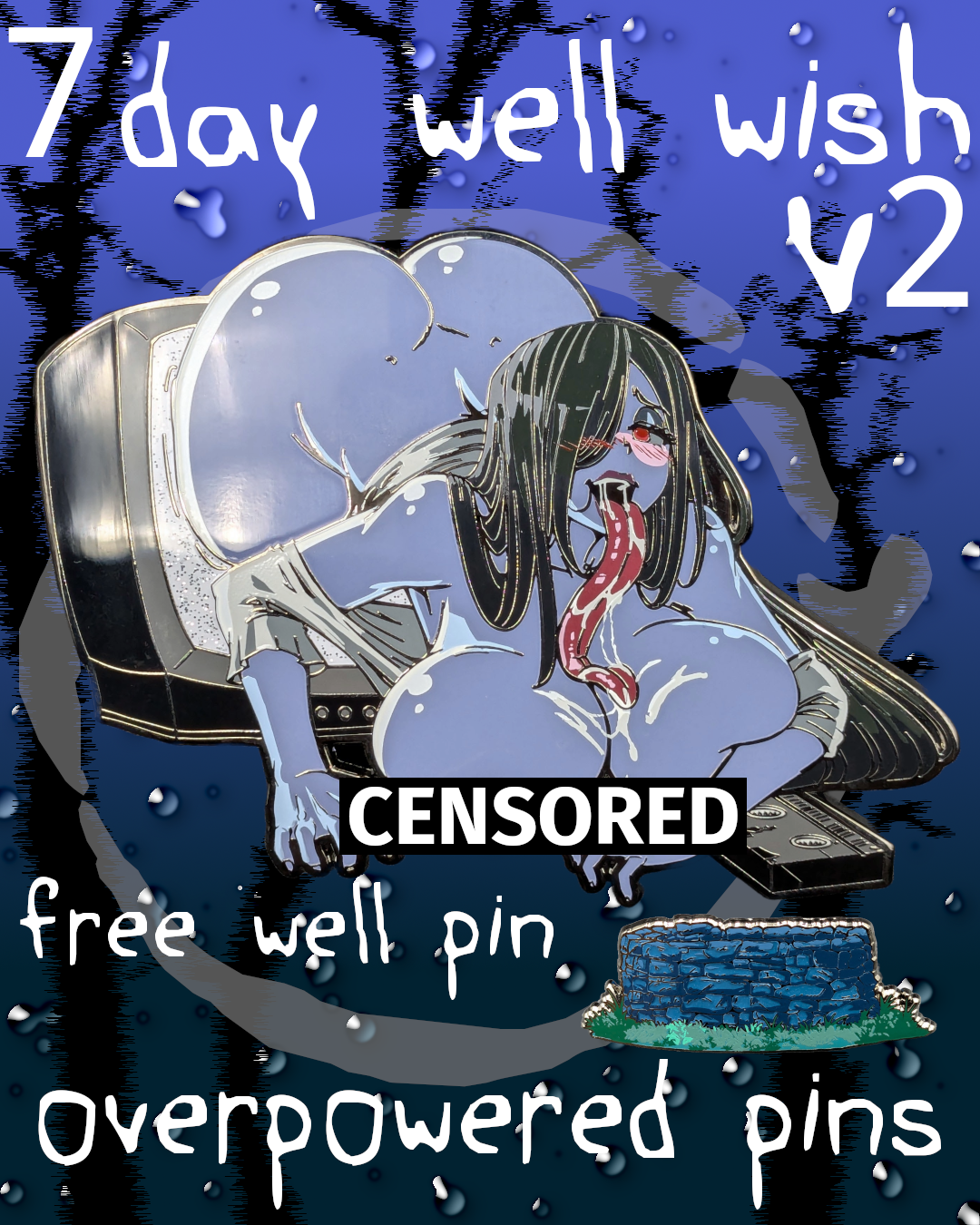 7 Day Well Wish V2, Cubic Zirconia Enamel Pin