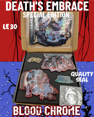 Death's Embrace Special Edition , Cubic Zirconia Enamel Pin