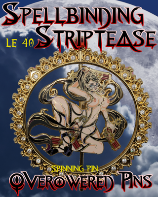 Spellbinding Striptease, Cubic Zirconia Enamel Pin