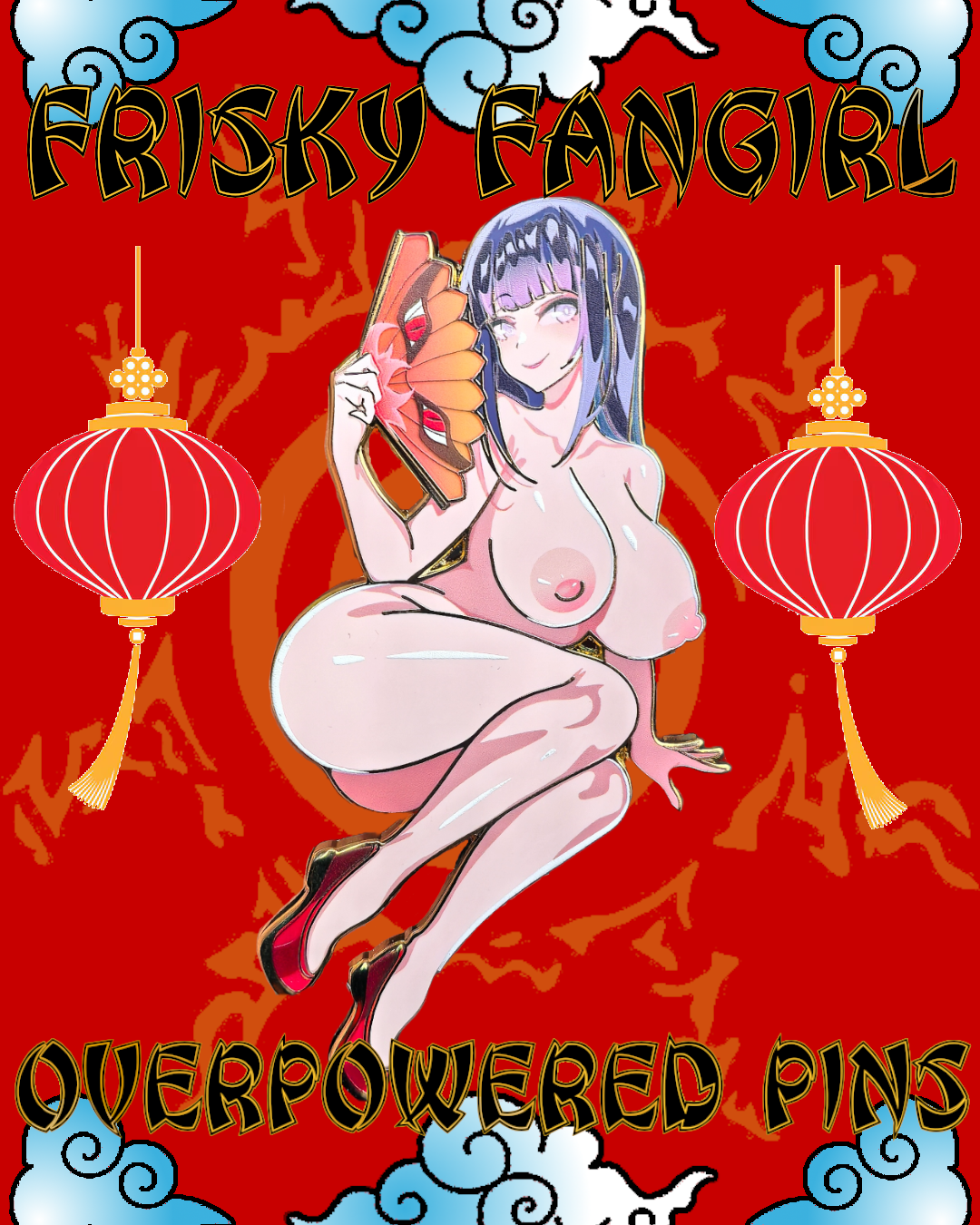 Foxy Fangirl, Cubic Zirconia Enamel Pin