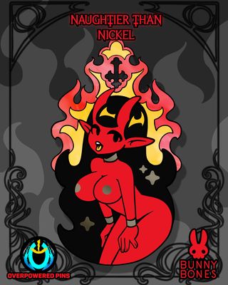 Naughtier Than Nickel Cubic Zirconia Enamel Pin Naughtier Than Nickel Cubic Zirconia Enamel Pin