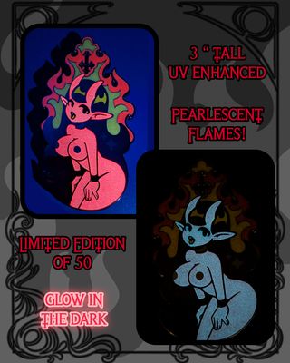 Naughtier Than Nickel Cubic Zirconia Enamel Pin