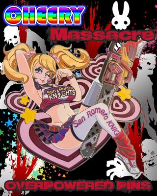 Cheery Massacre Cubic Zirconia Enamel Pin