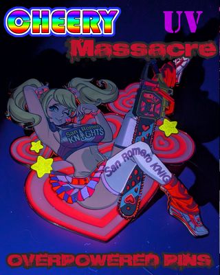 Cheery Massacre Cubic Zirconia Enamel Pin