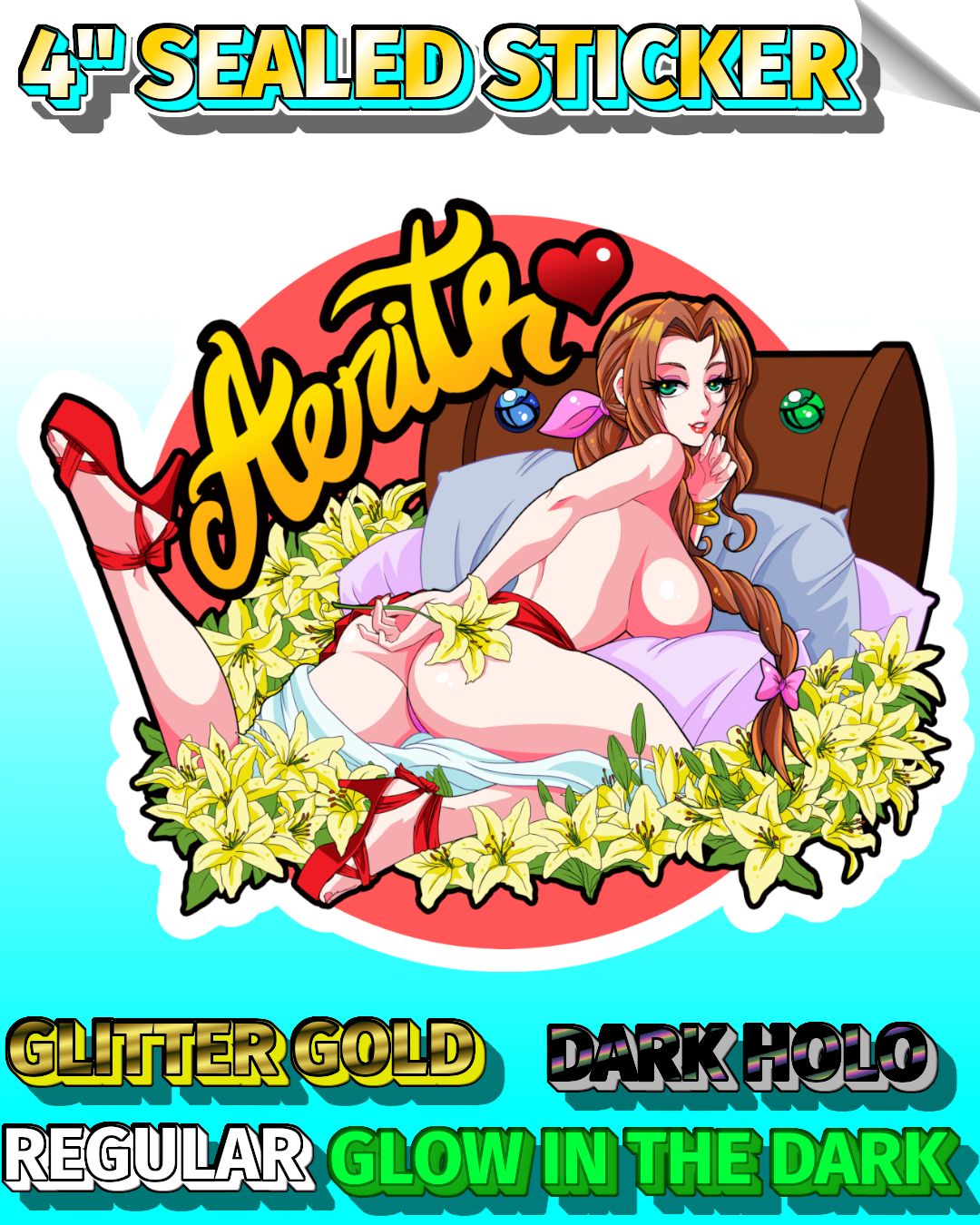Flowgirl Frolick 4" Sealed Sticker