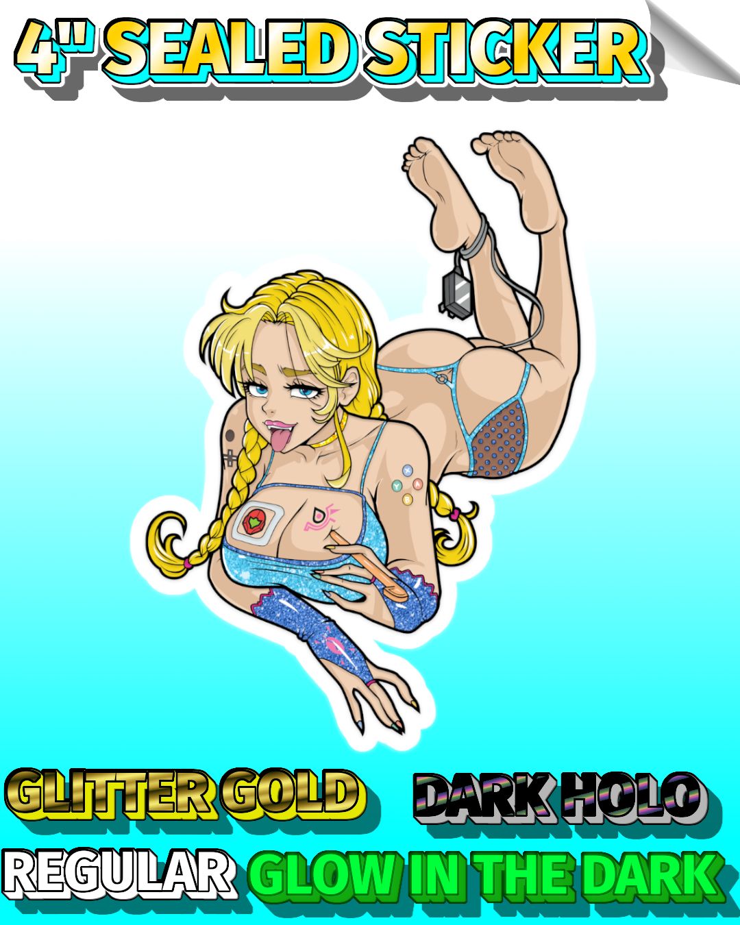DS Chan V2 Adventure 4" Sealed Sticker