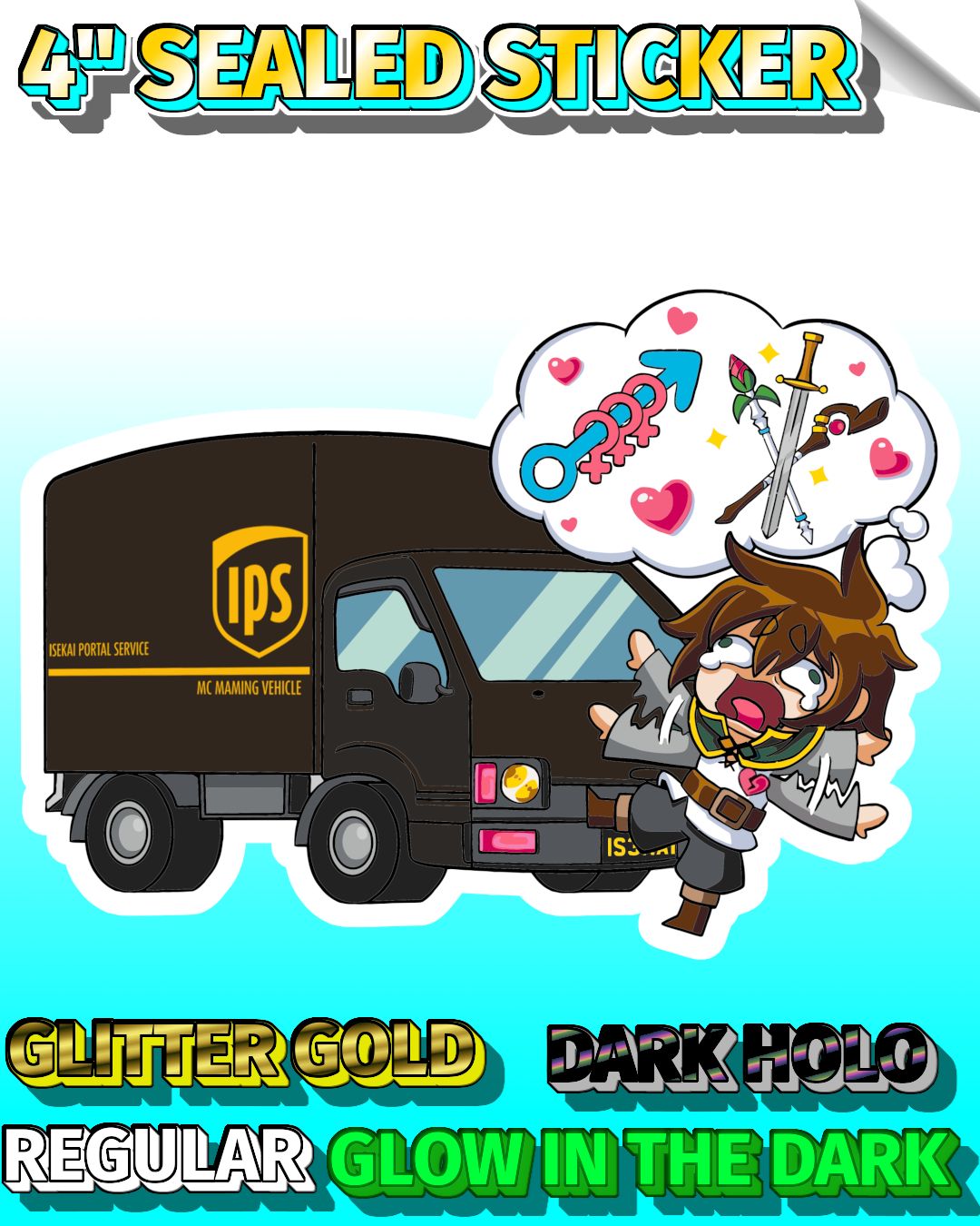 Isekai Portal Service 4" Sealed Sticker