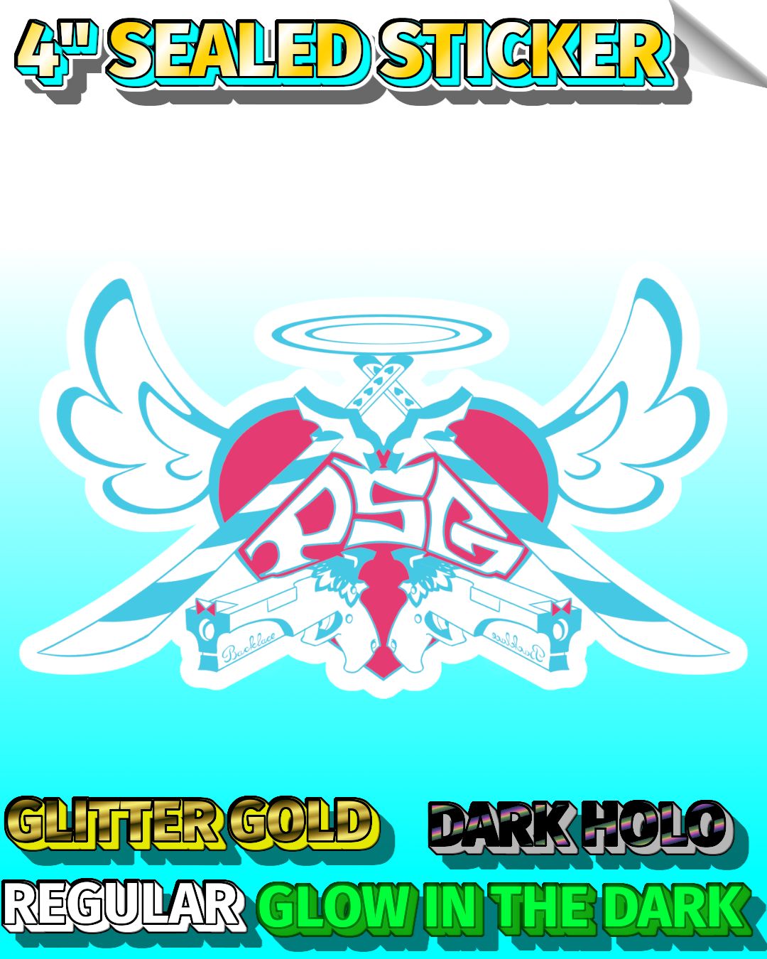 Angels Arms 4" Sealed Sticker
