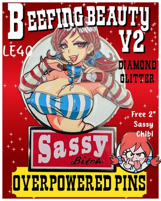Beefing Beauty V2, Hard Enamel Pin Beefing Beauty V2, Hard Enamel Pin