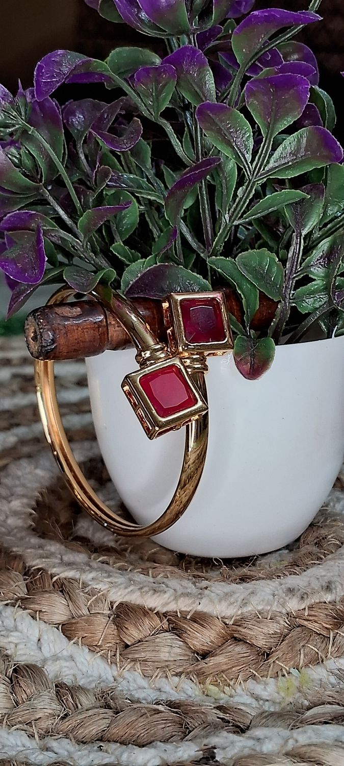 18K Gold Plated Bracelet - Red