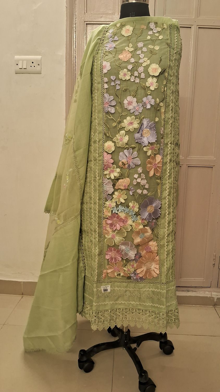 Cotton Embroidered dress material
