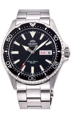 Orient Kamasu RA-AA0001B black dial 42mm Orient DIVERS automatic men&#39;s watch Sapphire Glass stainless steel bracelet