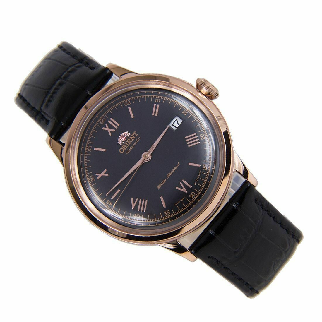 Reloj Automático Hombre Orient Bambino FAC00006B Dial negro 40.5mm correa cuero (admite cuerda manual)