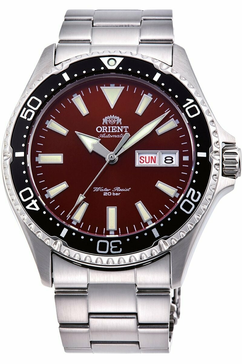 ​Orient Kamasu RA-AA0003R automatic Divers men's watch red dial 42mm Sapphire glass
