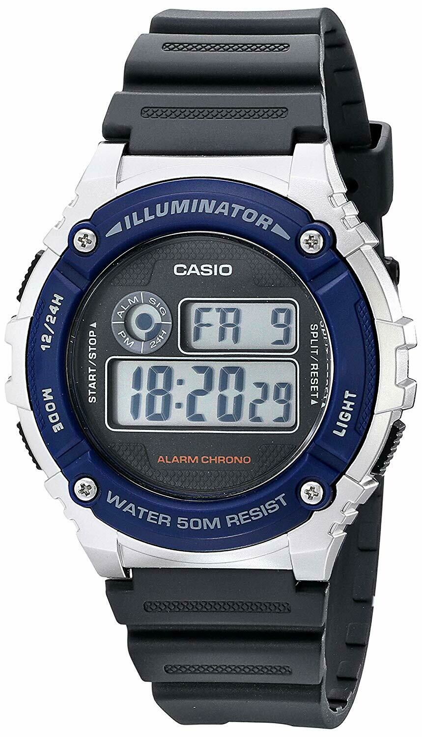 Reloj Digital CASIO W-216H-2A - Resistente al Agua 50 Metros