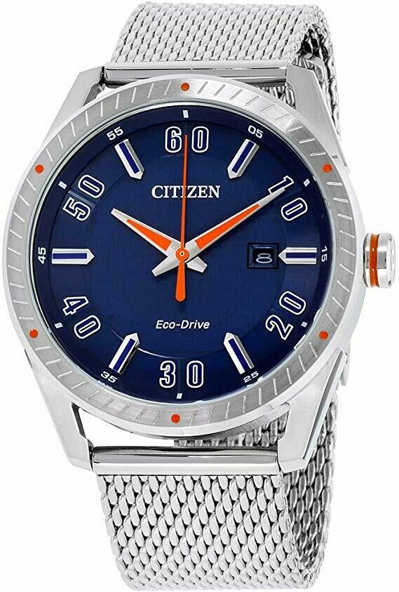 Reloj Hombre Citizen Eco-Drive BM6990-55L CTO Men's Blue Dial Mesh Bracelet 42mm Watch