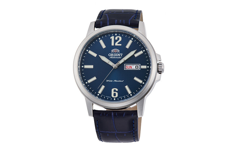 Automatic Men&#39;s Watch Orient Commuter RA-AA0C05L 41.9mm dial blue leather strap