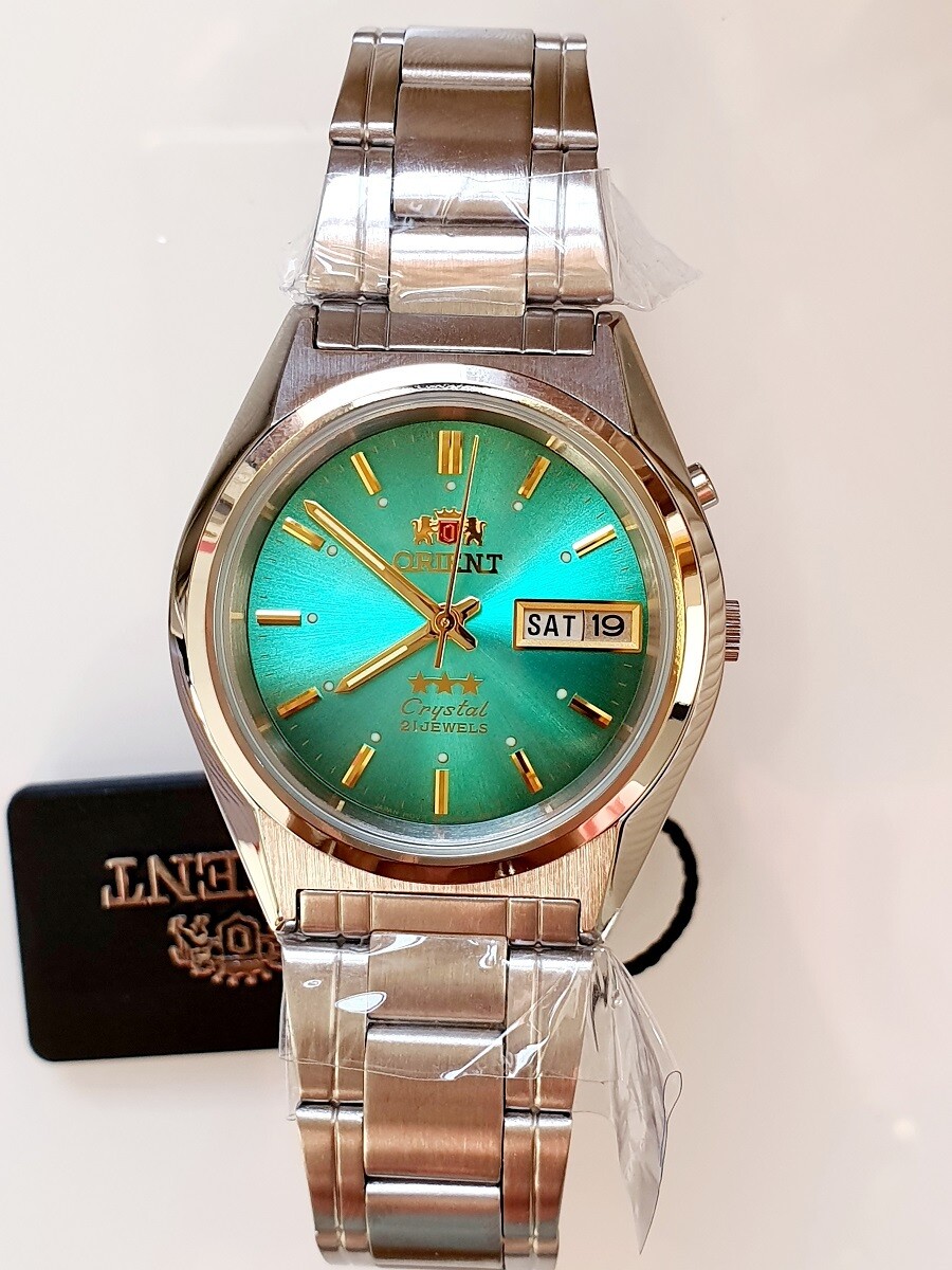reloj hombre automático Orient Tristar FEM0501LF verde acero
