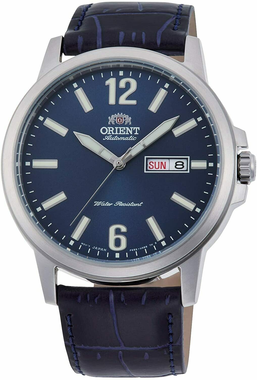 Automatic Men's Watch Orient Commuter RA-AA0C05L 41.9mm dial blue leather strap