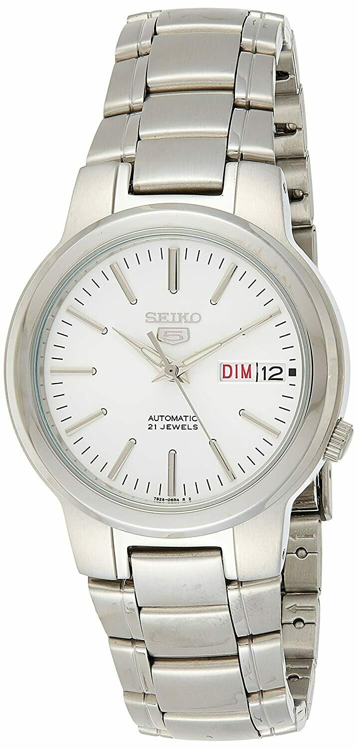 Reloj Automático Hombre Seiko 5 SNKA01K1 dial blanco acero SNKA01