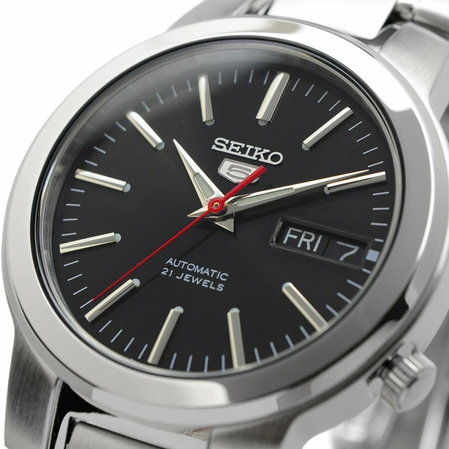 Reloj Automático Hombre Seiko 5 SNKA07K1 dial negro correa acero