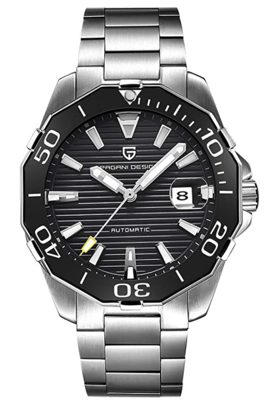 Reloj Pagani Design pd1617 negro hombre automático luminoso calendario