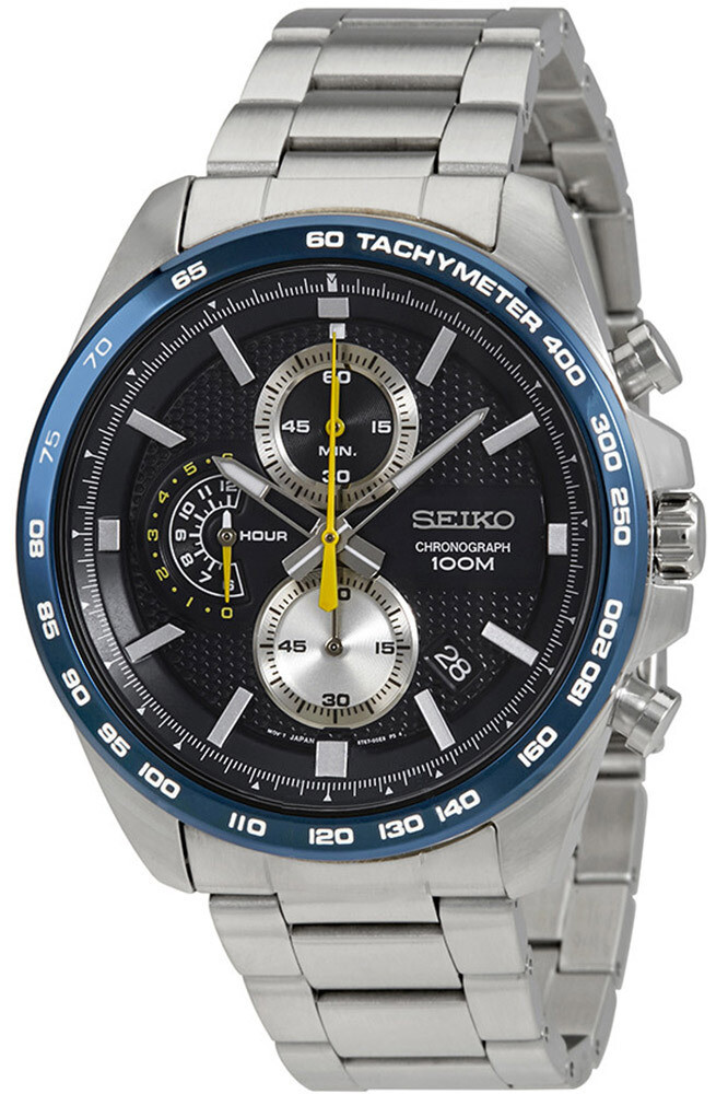 Reloj hombre Seiko Neosports SSB259P1 Chrono dial azul 44mm correa acero 100m water resist