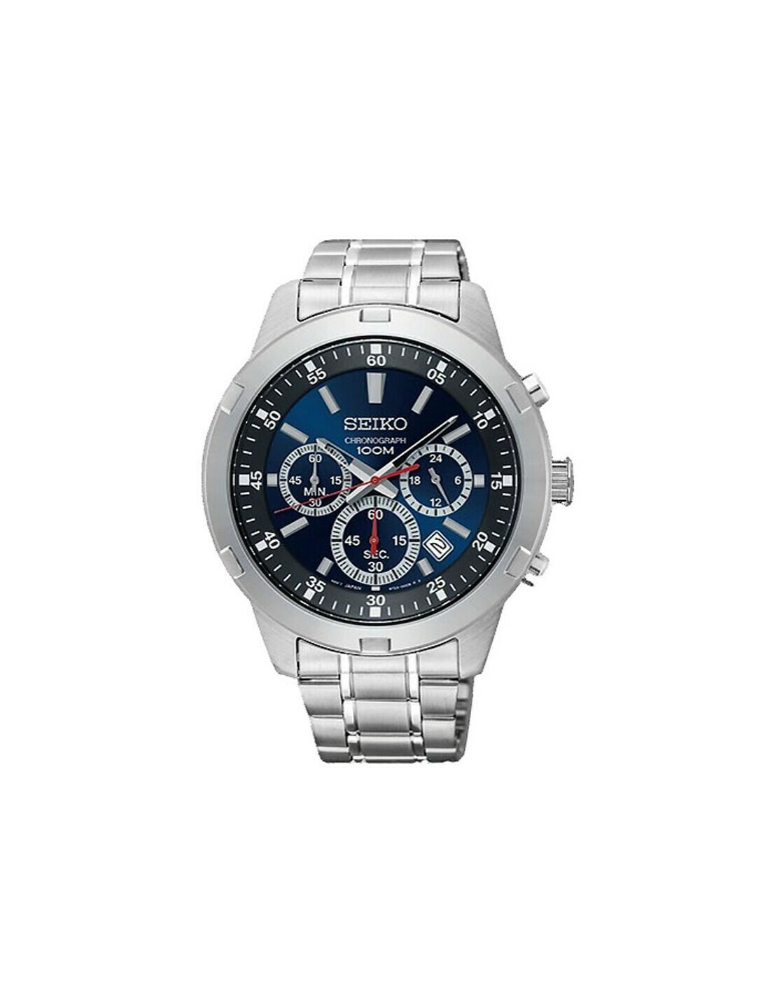 Reloj hombre Seiko Neosports Chrono SKS603P1 dial azul 43mm correa acero 100m water resist