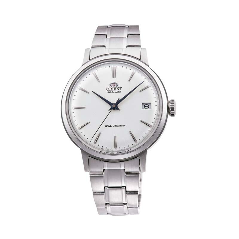 Reloj Automático Hombre Orient Bambino RA-AC0005S dial plata 40.5mm (admite cuerda manual) correa acero Hand-Winding Hacking Movement