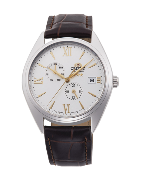 Reloj automático hombre Orient Altair RA-AK0508S dial blanco 39.5mm correa cuero